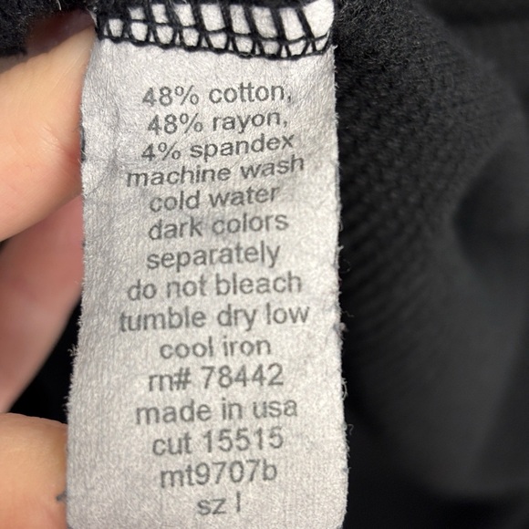 allen allend waterfall cardigan hooded L black waffle sweater - Picture 4 of 6